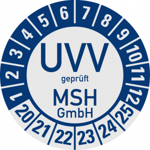 MSH - UVV Prüfsiegel